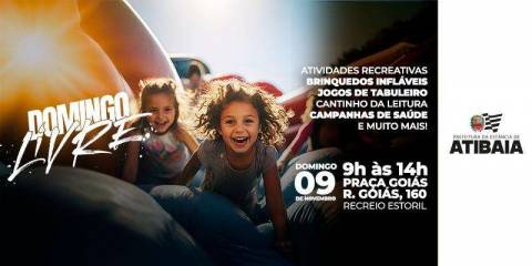 Domingo Livre chega ao bairro Recreio Estoril com atividades esportivas, culturais e de lazer neste domingo (9)