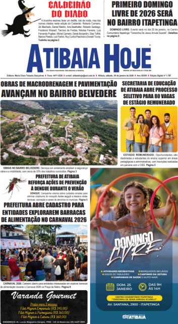 Edição 1787 - Jornal Atibaia Hoje