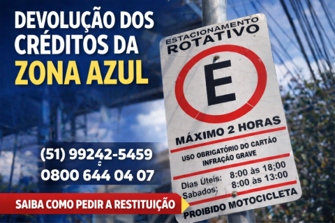 ZONA AZUL: SAIBA COMO SOLICITAR A DEVOLUÇÃO DOS CRÉDITOS