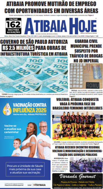 Edição 1800 - Jornal Atibaia Hoje