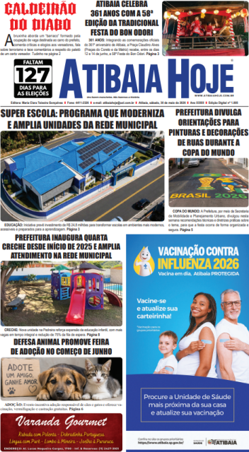 Edição 1805 - Jornal Atibaia Hoje