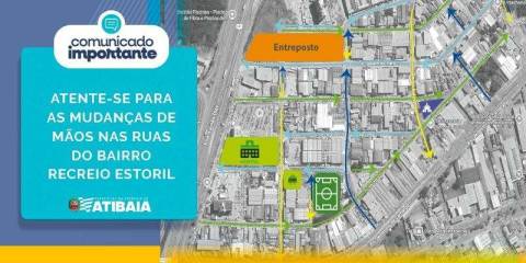 Recreio Estoril terá mudanças no trânsito em Atibaia