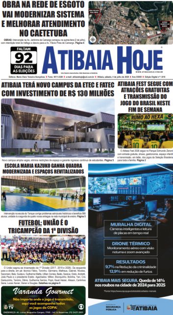 Edição 1810 - Jornal Atibaia Hoje
