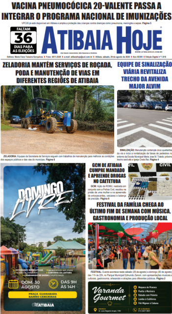 Edição 1818 - Jornal Atibaia Hoje