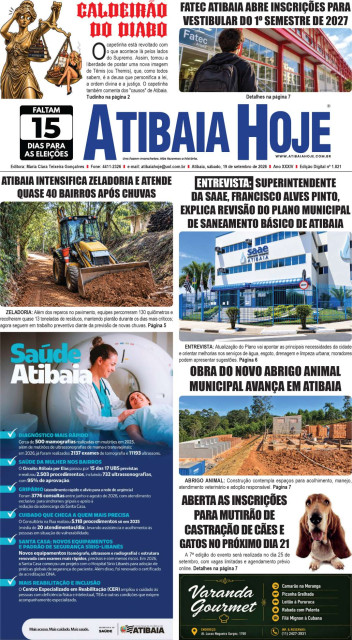 Edição 1821 - Jornal Atibaia Hoje