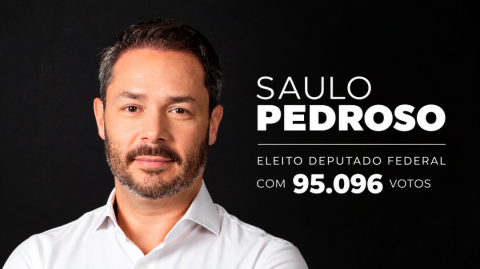 Saulo Pedroso é eleito deputado federal com 95 mil votos