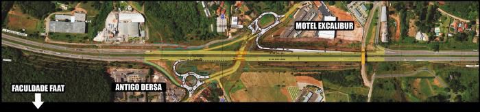 Atibaia recebe obras no trevo da rodovia Dom Pedro I que dá acesso à região do Boa Vista