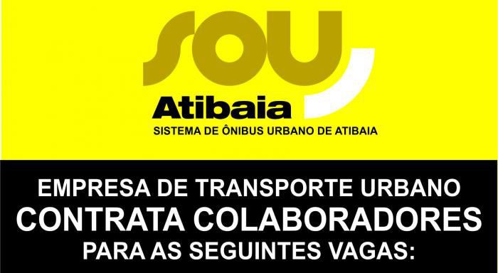 “SOU Atibaia” está contratando profissionais para atuação no transporte público coletivo da cidade