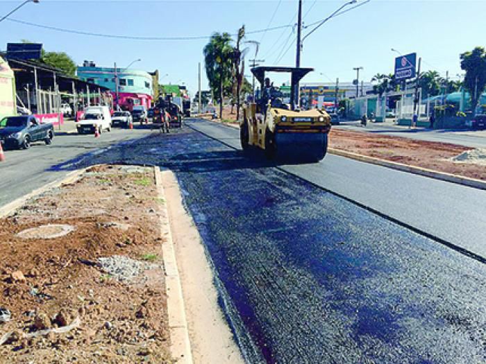 Obras na entrada da cidade