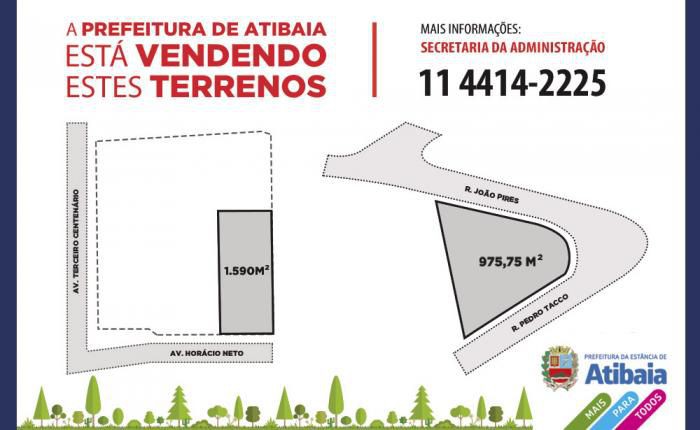 Prefeitura de Atibaia lançou edital para venda de terrenos na cidade