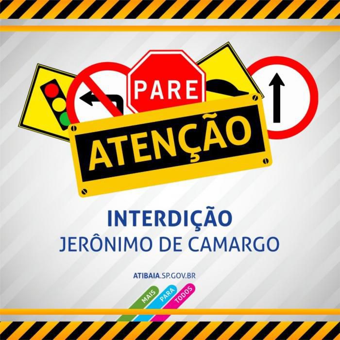 INTERDIÇÃO: AV. JERÔNIMO DE CAMARGO TERÁ DESVIO NO SENTIDO JD. DOS PINHEIROS A PARTIR DO DIA 2 DE JULHO