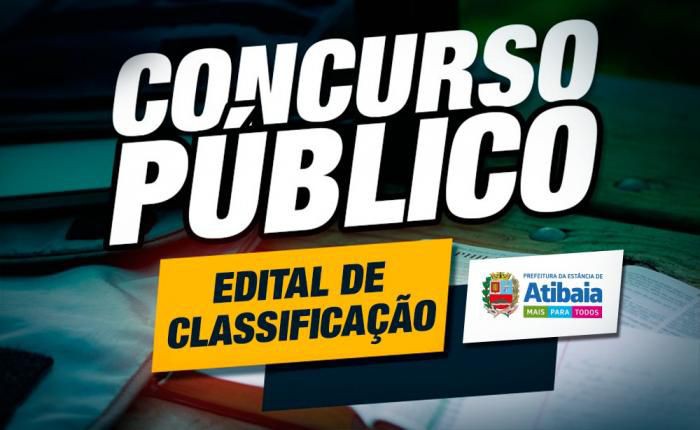Concurso Público da Prefeitura de Atibaia: divulgado o Edital de Classificação