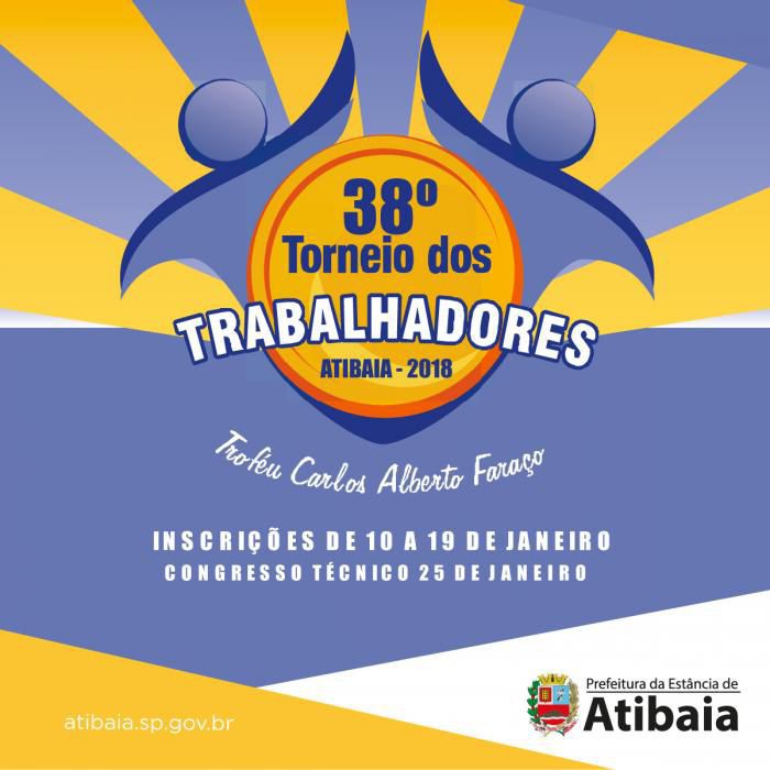 Inscrições para o 38º Torneio dos Trabalhadores começarão na próxima quarta-feira (10)
