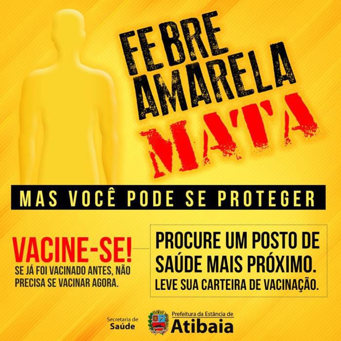 CAMPANHA DE VACINAÇÃO CONTRA A FEBRE AMARELA CONTINUA!