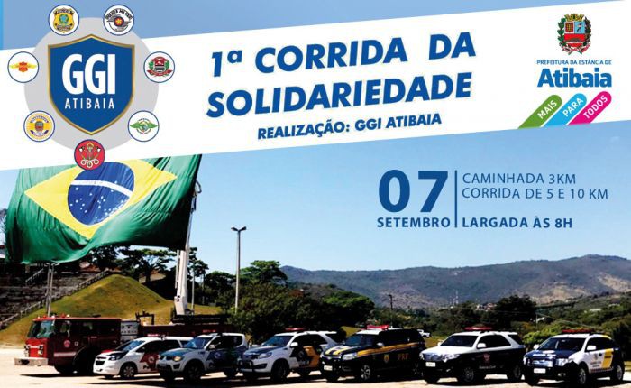 1ª CORRIDA DA SOLIDARIEDADE DE ATIBAIA ACONTECE NO DIA 7 DE SETEMBRO