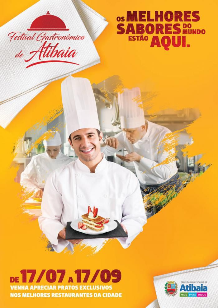 Segunda edição do Festival Gastronômico de Atibaia começa na próxima terça-feira