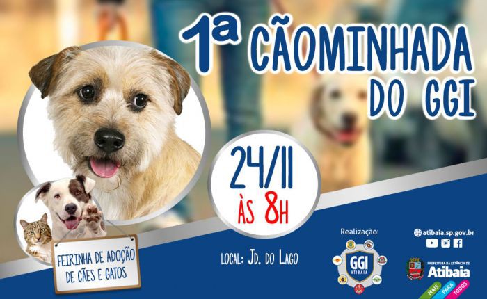 1ª CÃOMINHADA DO GGI ACONTECERÁ NO DIA 24 DE NOVEMBRO